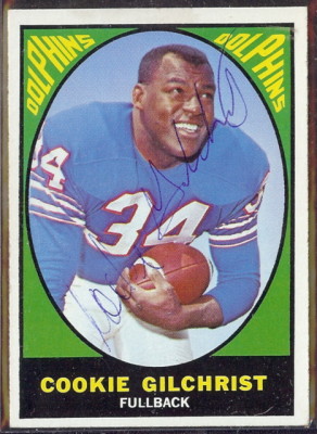 autographed 1967 topps cookie gilchrist