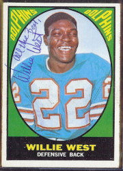 autographed 1967 topps willie west