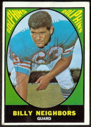 autographed 1967 topps billy neighbors