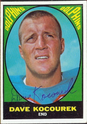 autographed 1967 topps dave kocourek