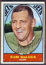 autographed 1967 topps sam deluca
