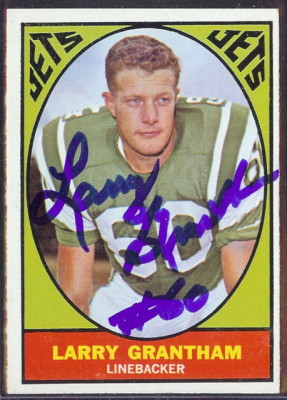 autographed 1967 topps larry grantham