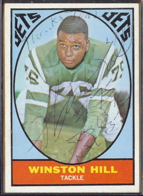 autographed 1967 topps winston hill