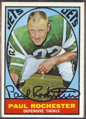 autographed 1967 topps paul rochester