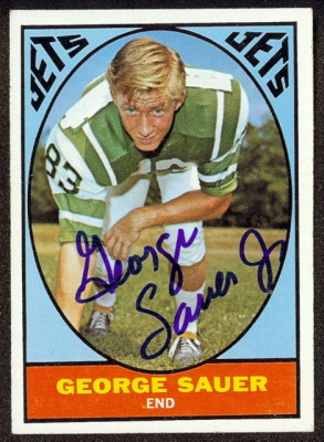 autographed 1967 topps george sauer
