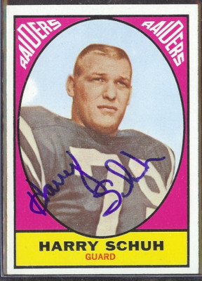autographed 1967 topps harry schuh