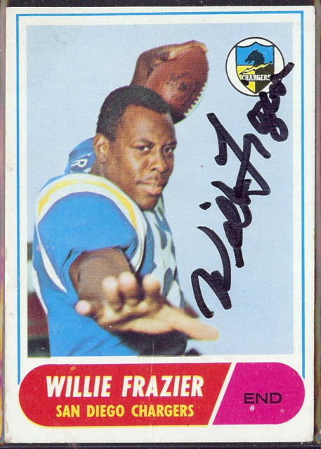 autographed 1968 topps willie frazier