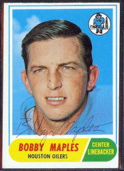 autographed 1968 topps bobby maples