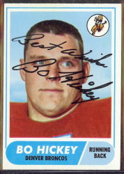 autographed 1968 topps bo hickey