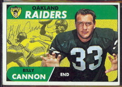 autographed 1968 topps billy cannon