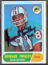autographed 1968 topps howard twilley