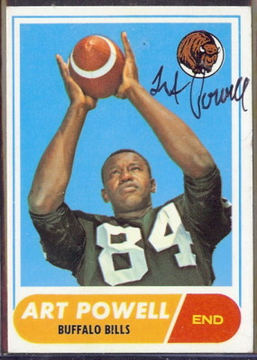 autographed 1968 topps art powell
