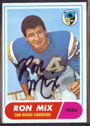 autographed 1968 topps ron mix