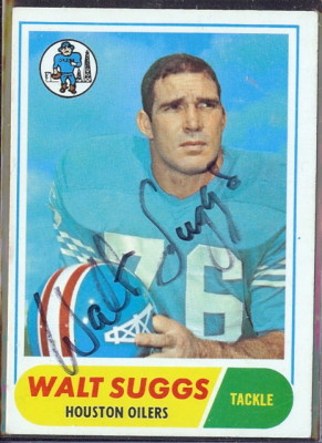 autographed 1968 topps walt suggs