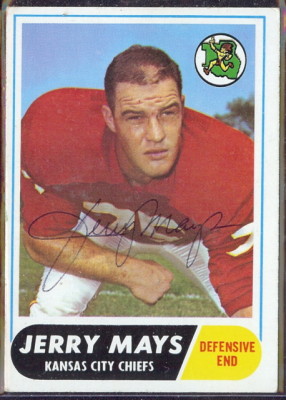 autographed 1968 topps jerry mays