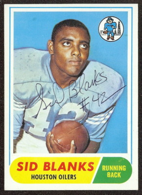 autographed 1968 topps sid blanks