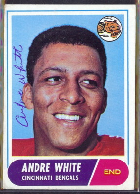 autographed 1968 topps andre white