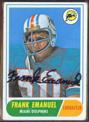 autographed 1968 topps frank emanuel