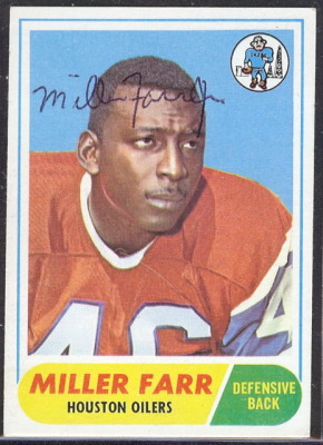 autographed 1968 topps miller farr