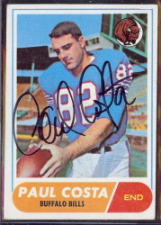 autographed 1968 topps paul costa