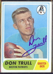 autographed 1968 topps don trull