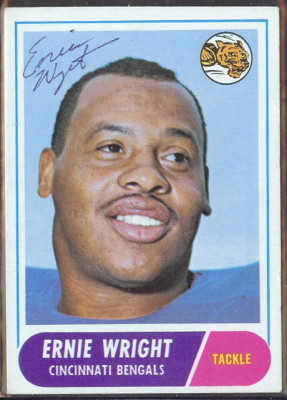 autographed 1968 topps ernie wright