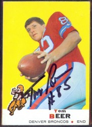 autographed 1969 topps tom beer