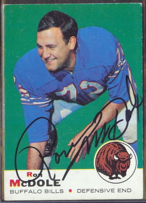 autographed 1969 topps ron mcdole