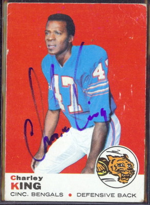 autographed 1969 topps charley king