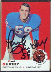 autographed 1969 topps paul guidry