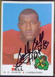 autographed 1969 topps bobby bell