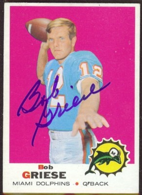 autographed 1969 topps bob griese