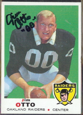 autographed 1969 topps jim otto