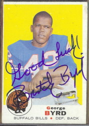 autographed 1969 topps george byrd