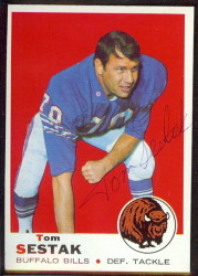 autographed 1969 topps tom sestak
