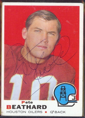 autographed 1969 topps pete beathard