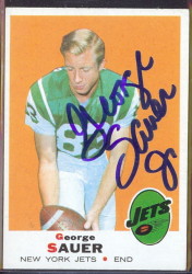 autographed 1969 topps george sauer