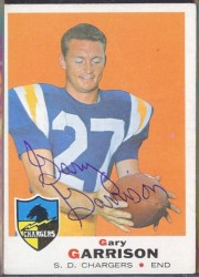 autographed 1969 topps gary garrison
