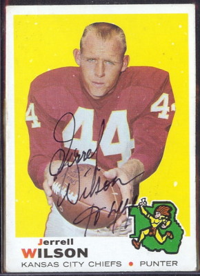autographed 1969 topps jerrell wilson