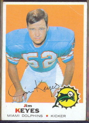 autographed 1969 topps jim keyes