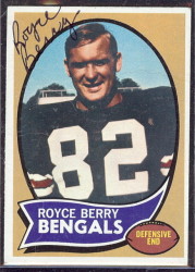 autographed 1970 topps royce berry