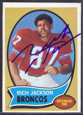 autographed 1970 topps rich jackson