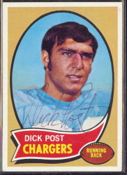 autographed 1970 topps dick post