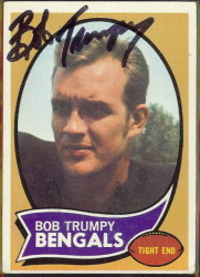 autographed 1970 topps bob trumpy