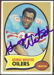 autographed 1970 topps george webster