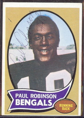 autographed 1970 topps paul robinson