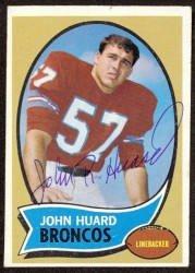 autographed 1970 topps john huard
