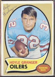 autographed 1970 topps hoyle granger