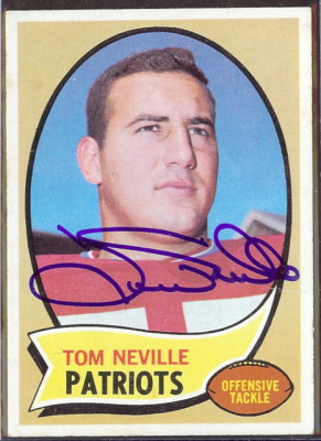 autographed 1970 topps tom neville