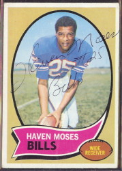 autographed 1970 topps haven moses